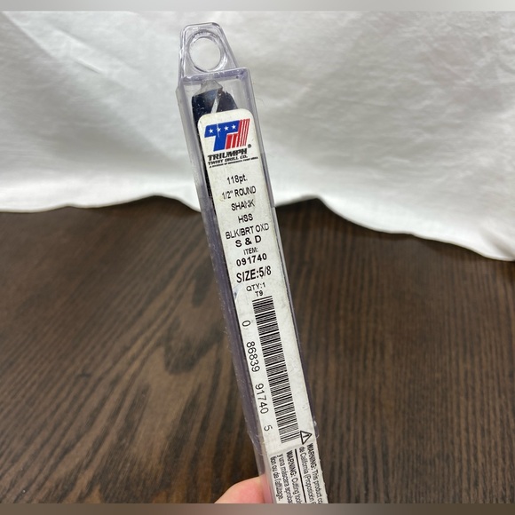 (1)x New Drill Bit Triumph Twist Drill Shank 5/8” Black Oxide Heavy Duty, 091740 - Picture 8 of 9